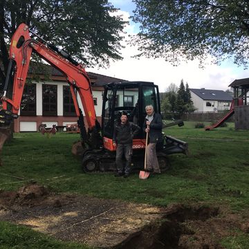 Ortsvorsteher von Hainzell (Bernd Schlitzer) und Blankenau (Hubert Krah) in Aktion.