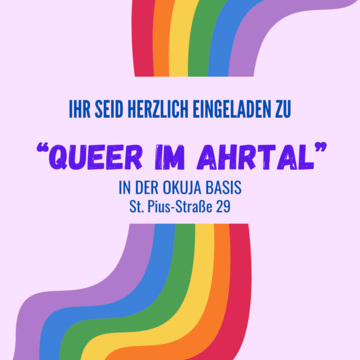Flyer für die regelmäßigen Queer-Treffs