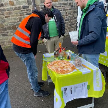 Die KjG-Oberberg während der Himmelstour des BDKJ-Oberberg Vorstands an der Candy Bar