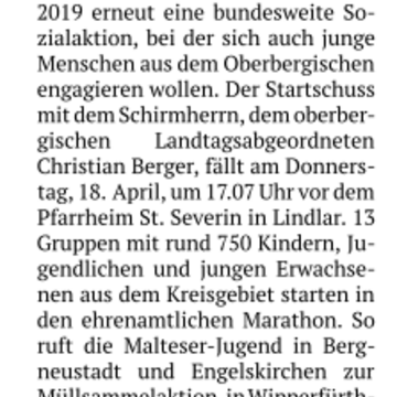 Ankündigung 72 Stunden Aktion