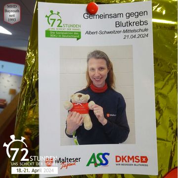 "Gemeinsam gegen Blutkrebs" Fotowand