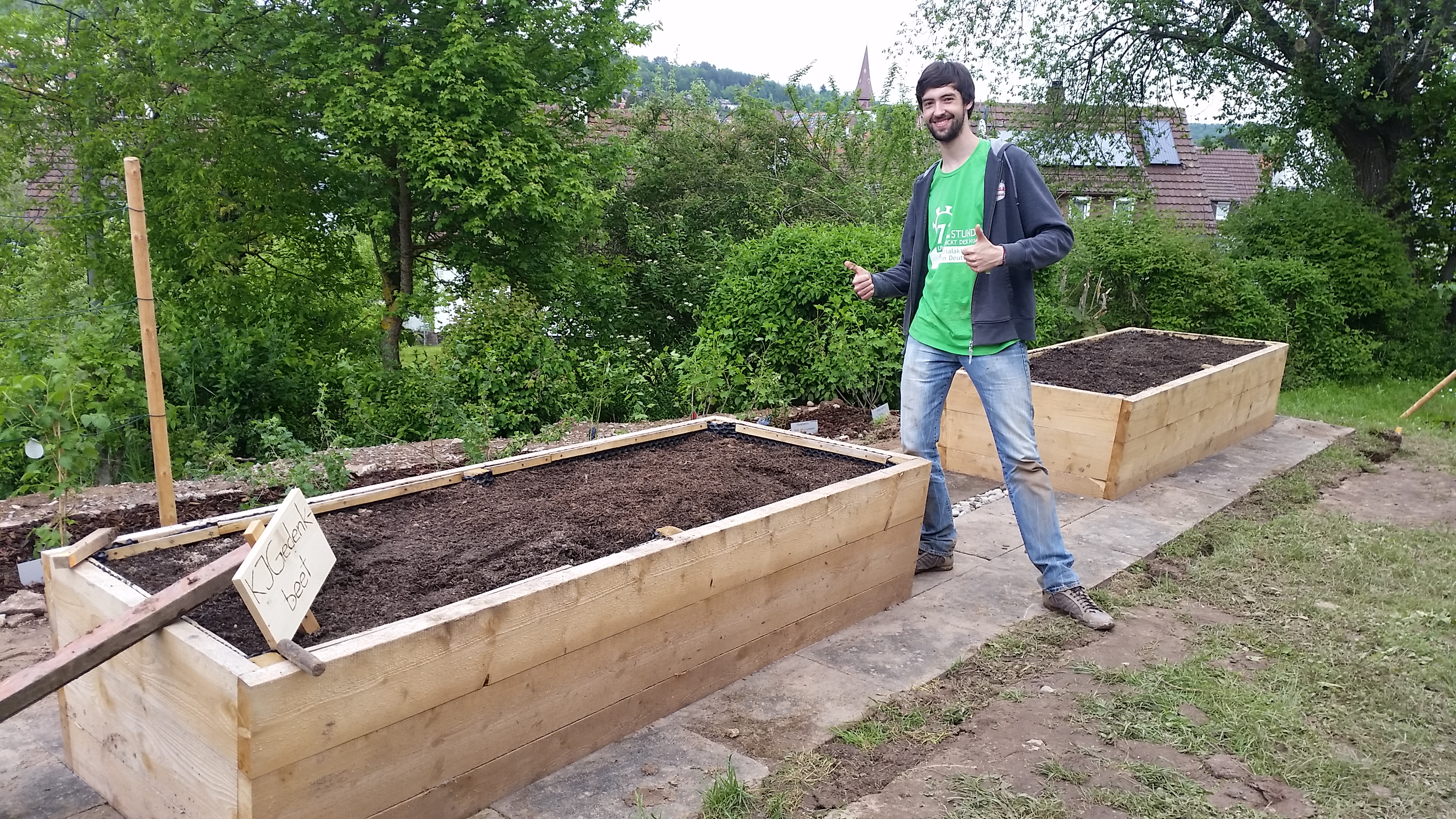 Die Hochbete an der Seeäckerschule gebaut durch die KJG Calw