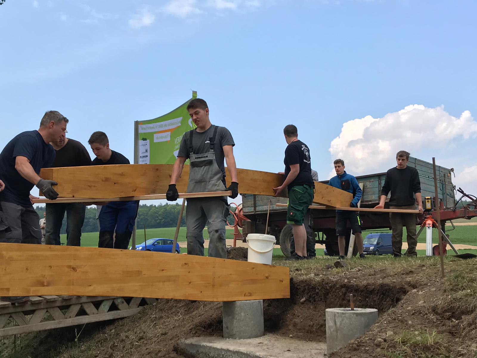 Brückle bauen- Haida Arbet!