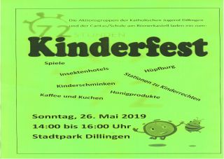 Einladung zum inclusiven Kinderfest am Sonntag von 14:00-16:00 Uhr in den Stadtpark in Dillingen/Saar
