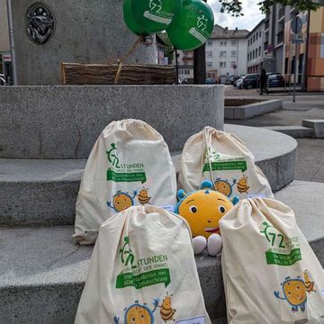 Aktionspakete beim Auftakt der 72-Stunden-Aktion in Bruchsal